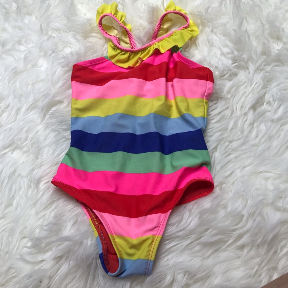 3/$30! Gap rainbow striped one piece swimsuit size 3T